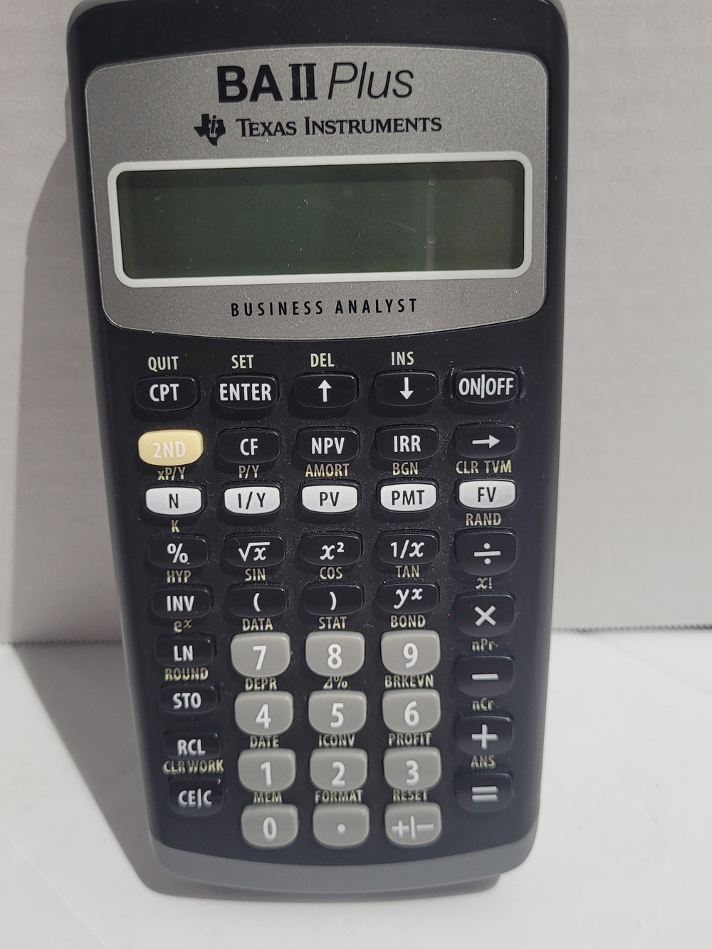 Texas Instruments BA II Plus Business Analyst Calculator - Black/Gray